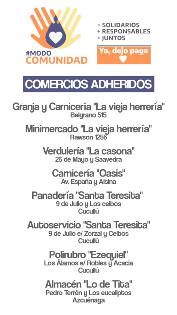 El #modocomunidad llevó viandas a barrios y a una localidad 17