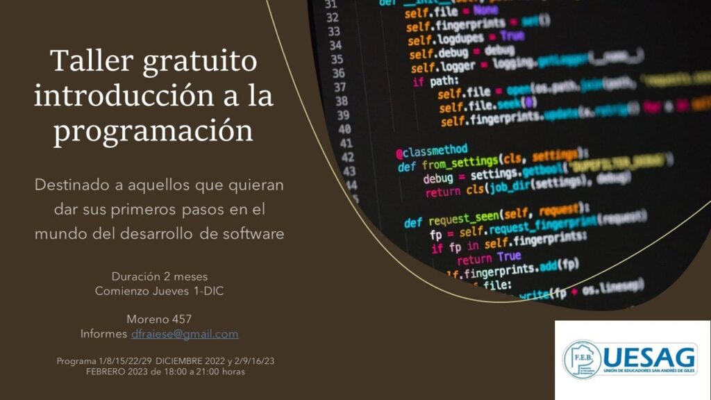 Llega a San Andrés de Giles un taller de programación gratuito 1 Llega a san andrés de giles un taller de programación gratuito