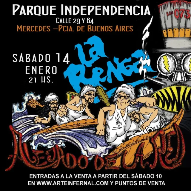 La renga tocará en el parque municipal de mercedes