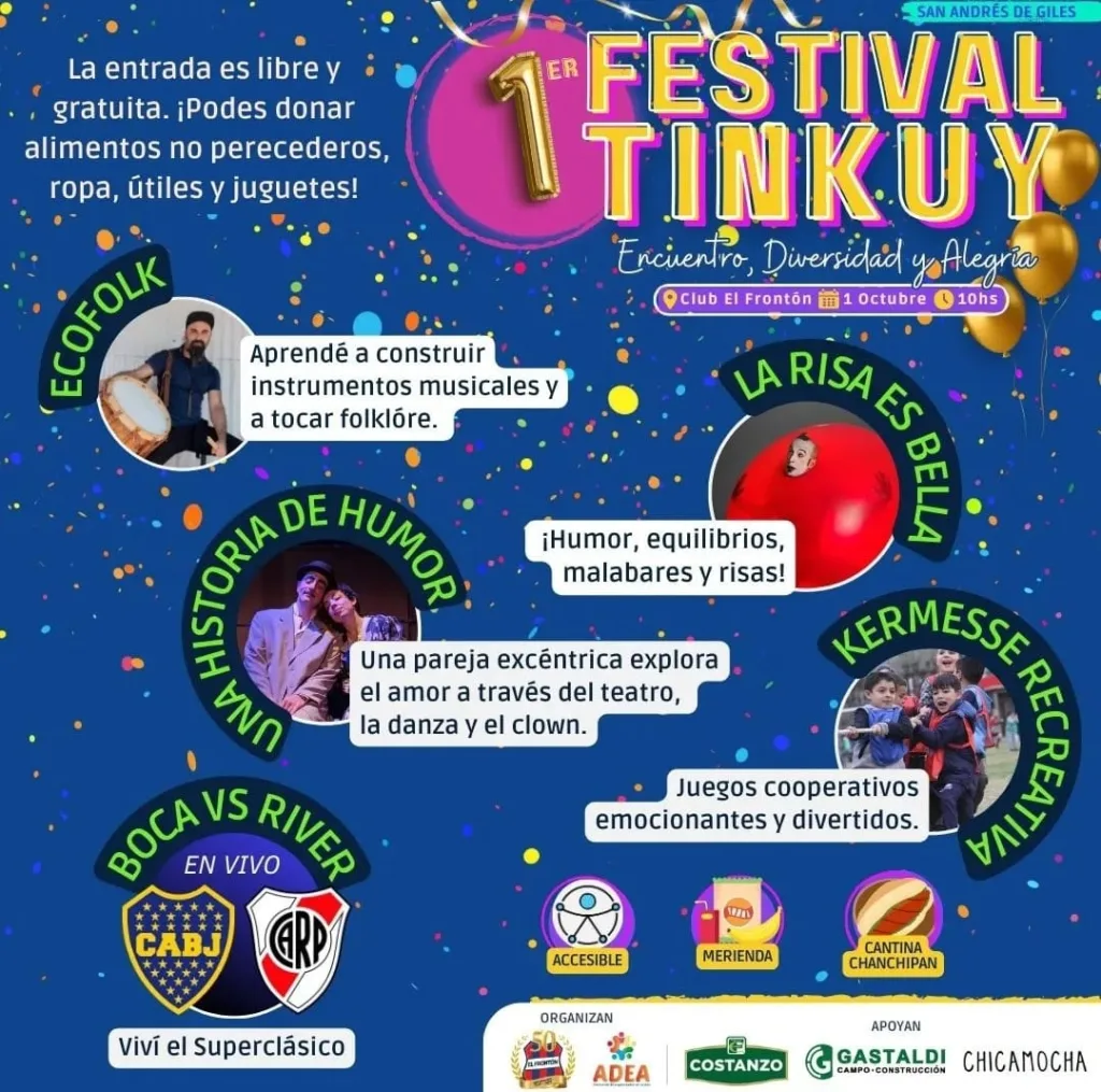 Festival tinkuy: música, teatro y juegos en el frontón