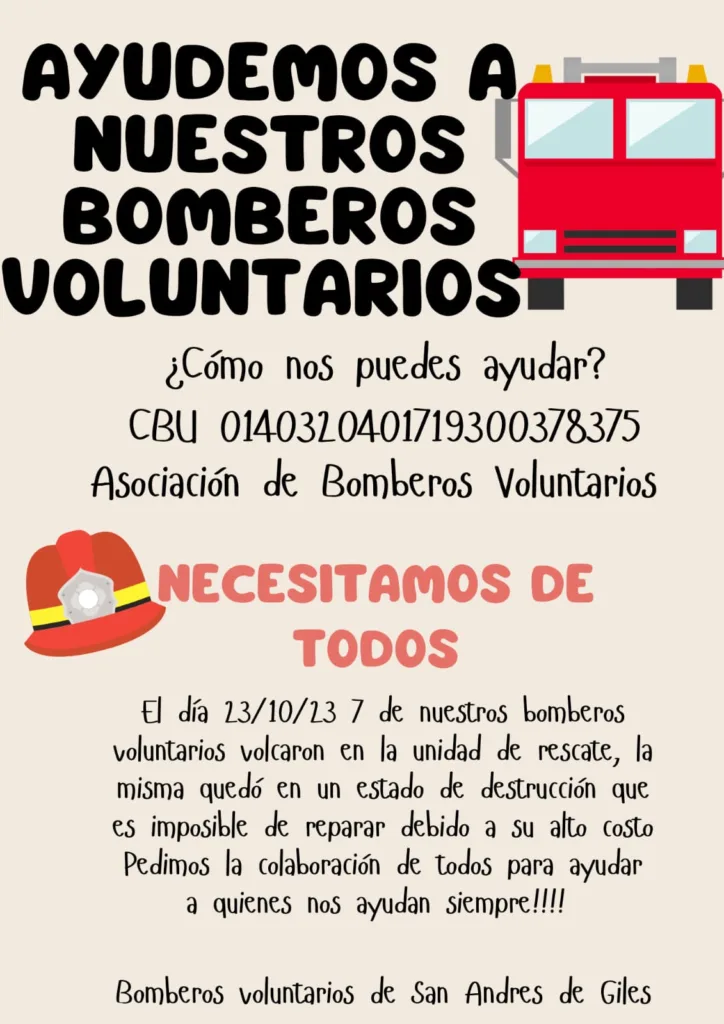 Vecinos al rescate: organizan una colecta para reparar la unidad de bomberos