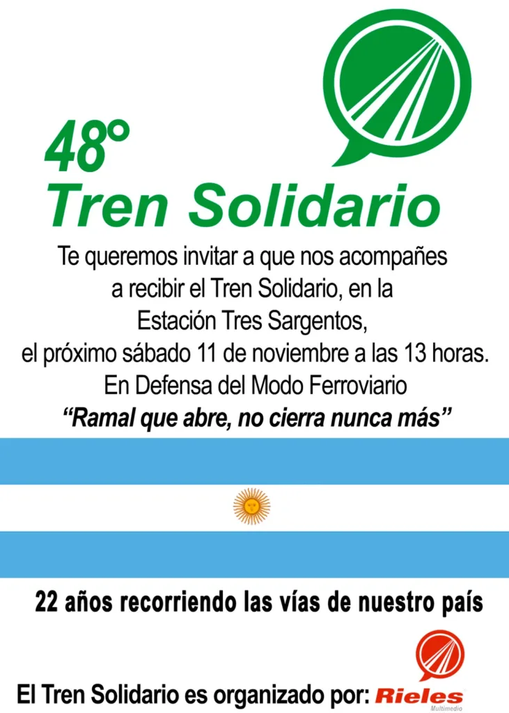 Trenes argentinos: con mucha emoción vuelve a pasar el tren por espora y tres sargento
