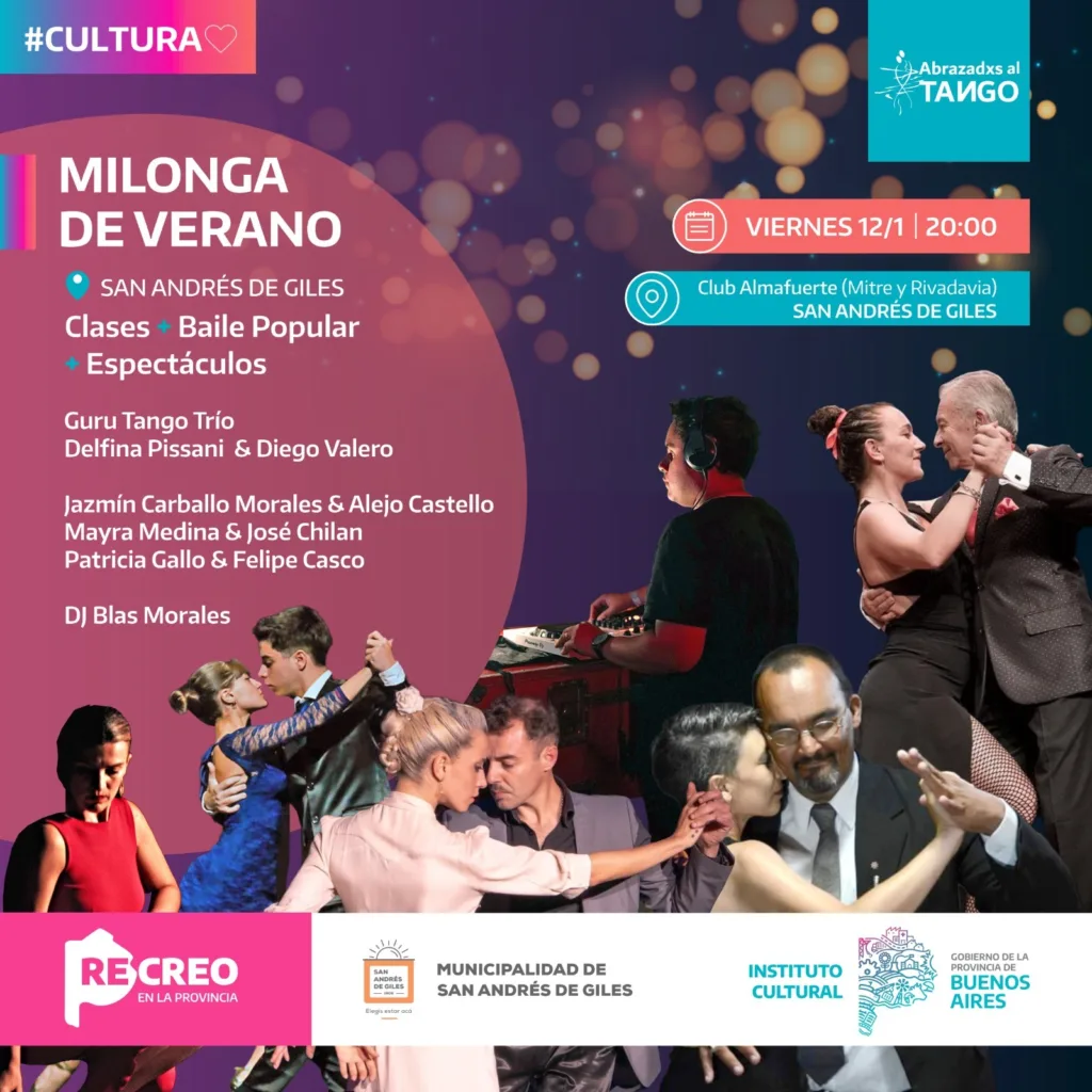 Gran evento de tango en San Andrés de Giles: clases abiertas y shows en vivo 1 Gran evento de tango en san andrés de giles: clases abiertas y shows en vivo