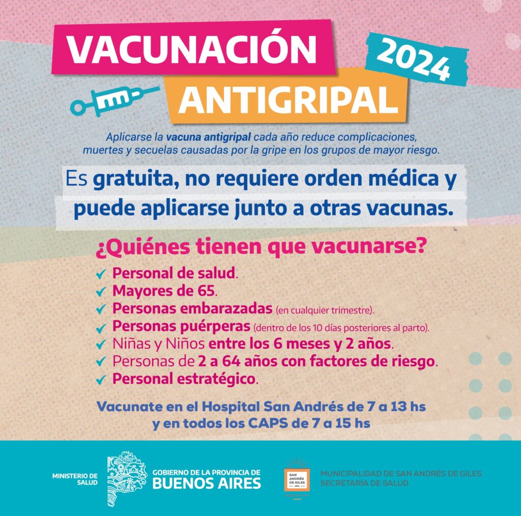 Comenzó la vacunación antigripal en giles