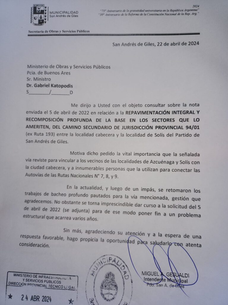 Comienza la esperada obra de repavimentación del camino a azcuénaga 1