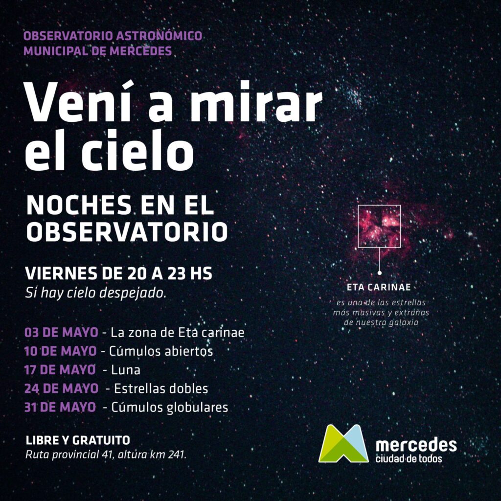 El observatorio astronómico de mercedes continua con sus actividades en invierno