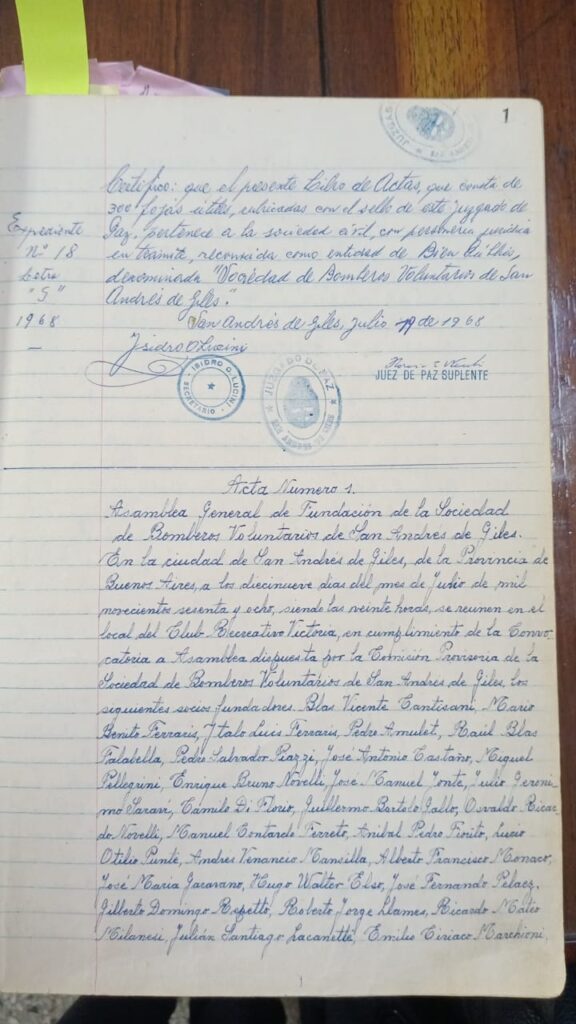 Día del bombero voluntario: la fundación del cuartel local