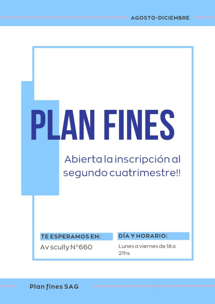 Plan fines: una oportunidad única para terminar la secundaria