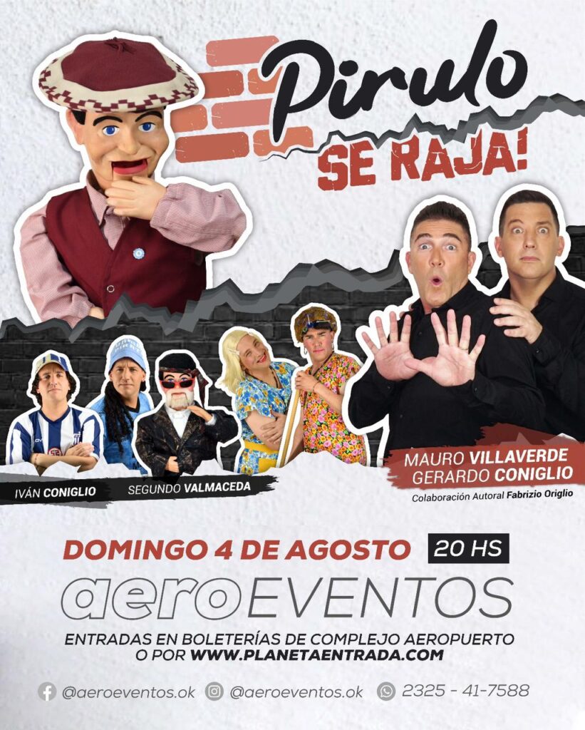 Aero eventos: "pirulo" inaugura la sala este domingo