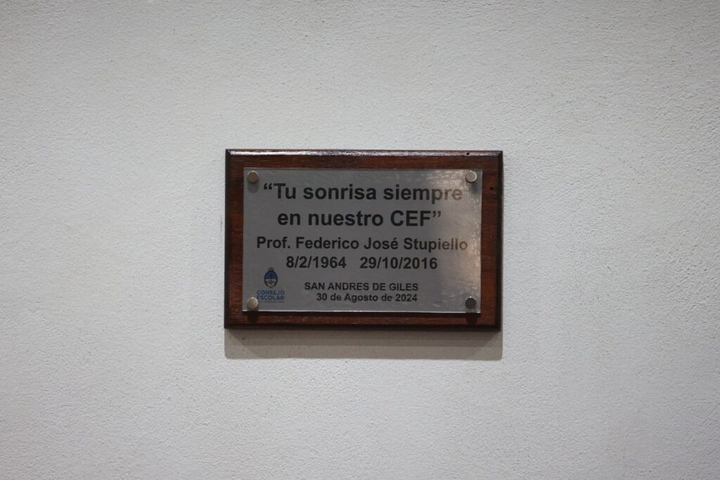 El cef n°24 ya lleva el nombre de federico stupiello