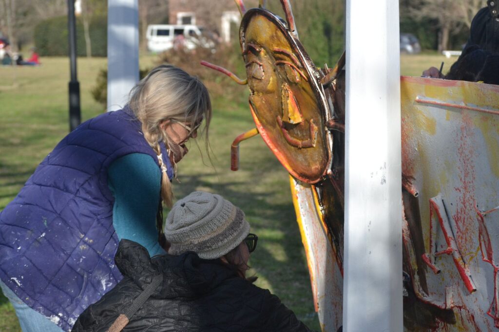Villa Ruiz: alumnos de Ojos de Campo presentan el cartel que hicieron para su plaza 1 Villa ruiz: alumnos de ojos de campo presentan el cartel que hicieron para su plaza
