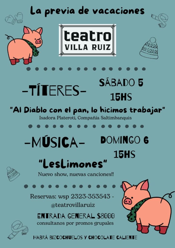 La previa de las vacaciones en el teatro de villa ruiz