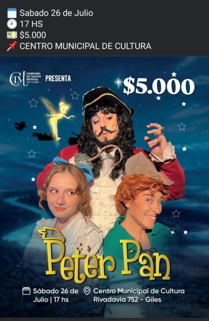 Peter pan en giles: un espectáculo mágico para disfrutar en vacaciones de invierno 1