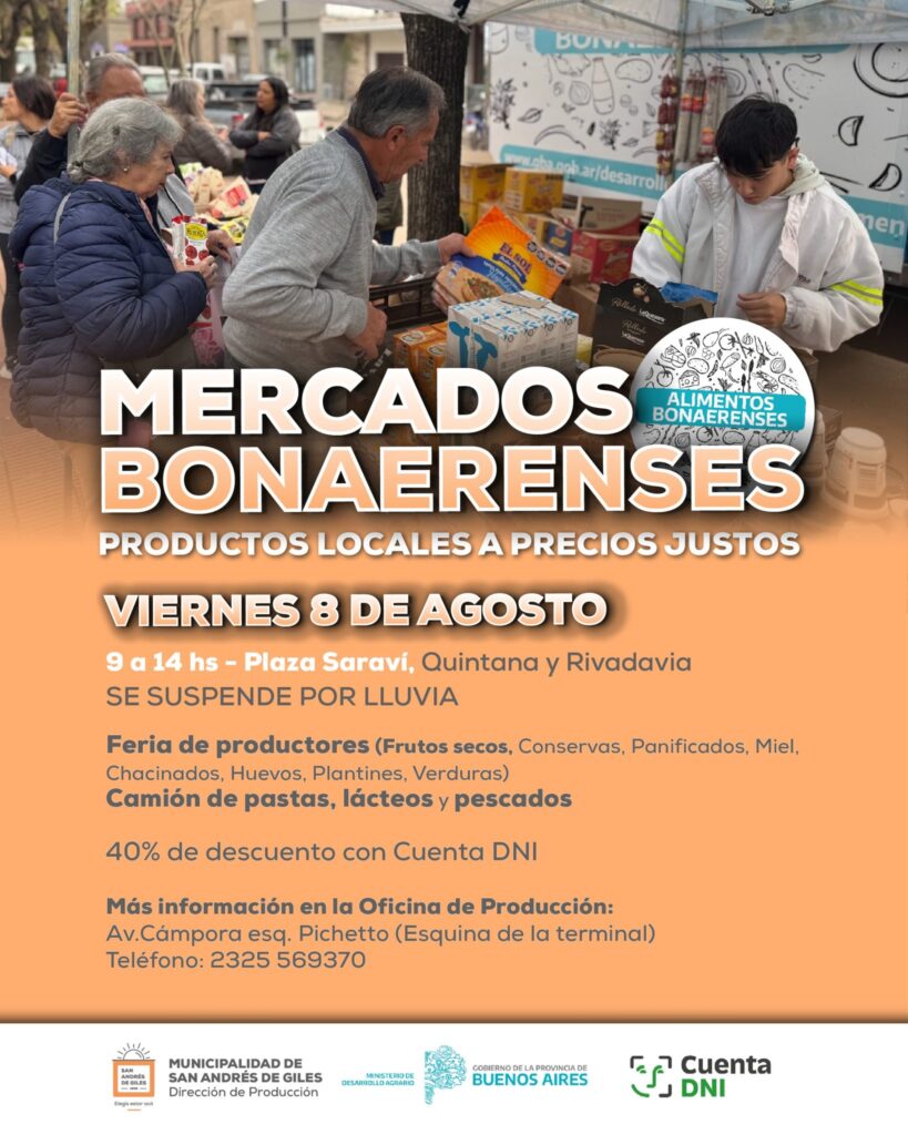 Mercados bonaerenses estará en la plaza saraví