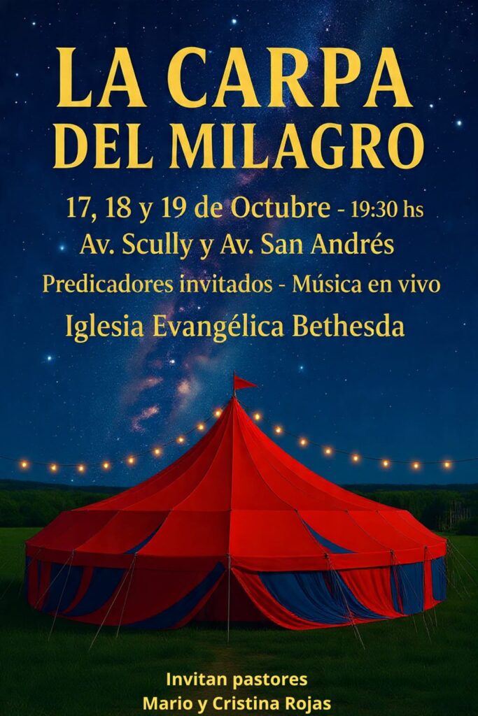 La iglesia bethesda invita a una campaña evangelística de tres días en giles
