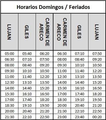 Línea 276: nuevos horarios para domingos y feriados