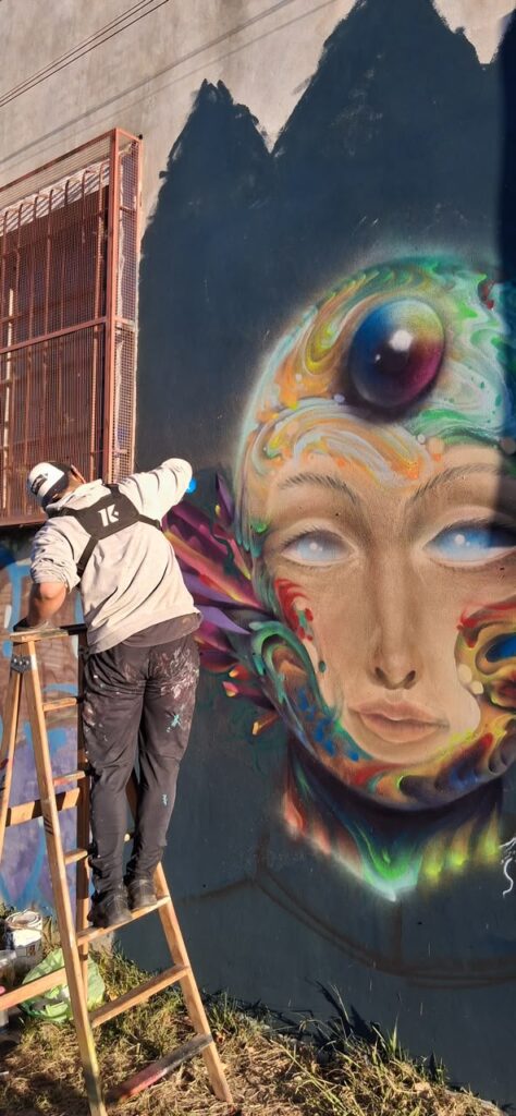 Alexandro ramirez, el muralista que pintará el homenaje al indio solari en giles 4