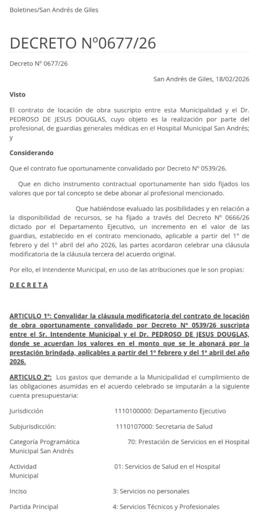 El comunicado municipal abre nuevos interrogantes sobre el detenido que trabajó en el hospital san andrés